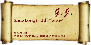 Gasztonyi József névjegykártya