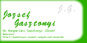 jozsef gasztonyi business card