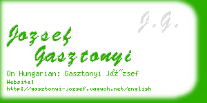 jozsef gasztonyi business card